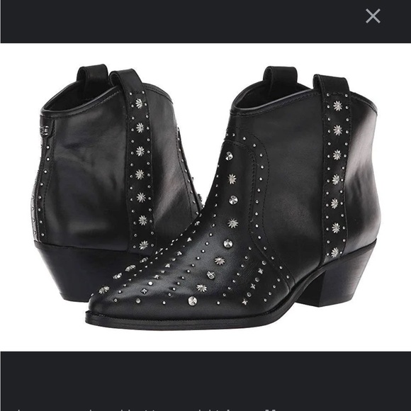 NWOB SAM EDELMAN BRIAN STUDDED WESTERN BOOTIE SIZE 8.5 - Picture 6 of 7